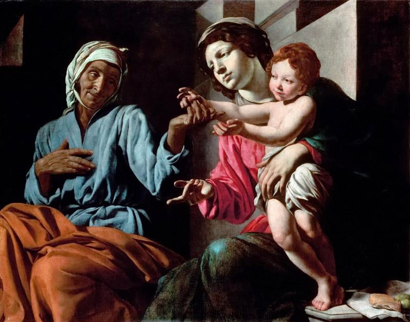 Giovanni Battista Caracciolo, called Battistello - Virgin and Child and St Anna