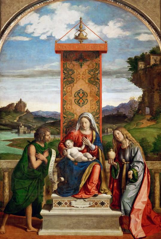 Giovanni Battista Cima da Conegliano -- Madonna and Child between Saints John the Baptist