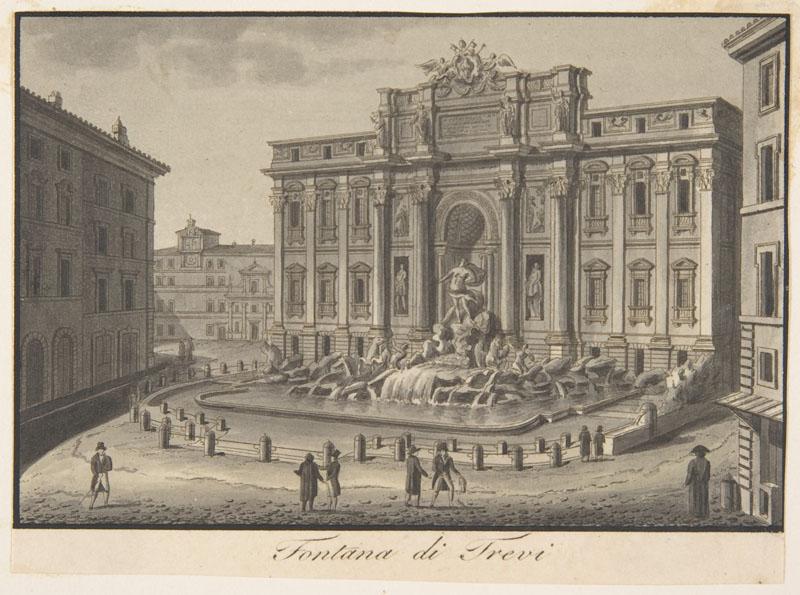 Giovanni Battista Cipriani--The Trevi Fountain, Rome