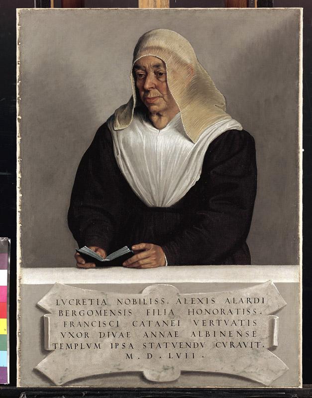 Giovanni Battista Moroni--Abbess Lucrezia Agliardi Vertova (1490-1558)