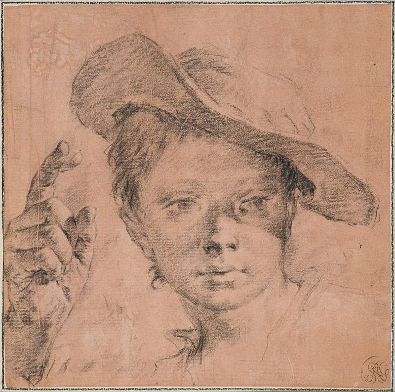 Giovanni Battista Piazzetta (1682-1754)-Portrait of a Boy Pointi
