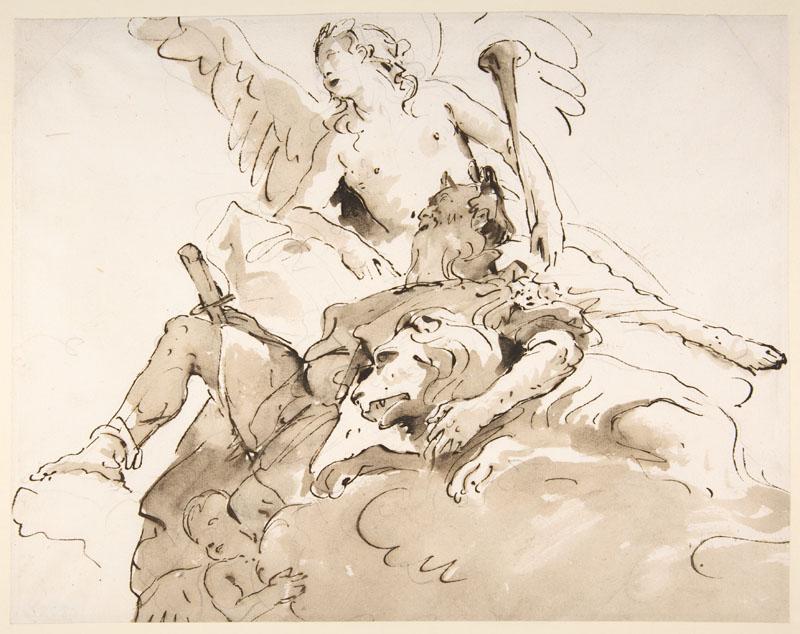 Giovanni Battista Tiepolo--Apotheosis of a Warrior