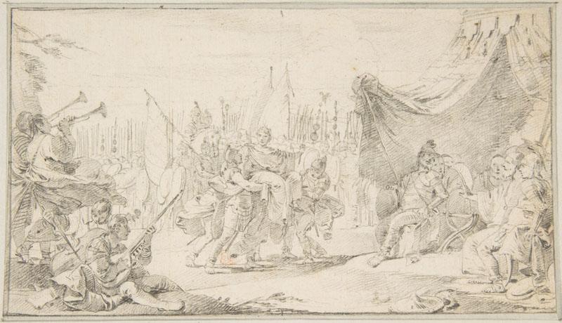 Giovanni Battista Tiepolo--Illustration for a Book General Carried in Triumph
