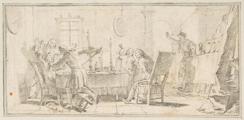 Giovanni Battista Tiepolo--Illustration for a Book Scene of a Murder