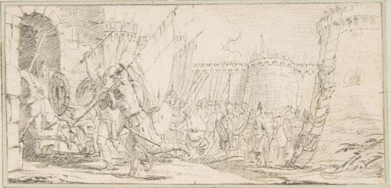 Giovanni Battista Tiepolo--Illustration for a Book Soldiers Storming a City