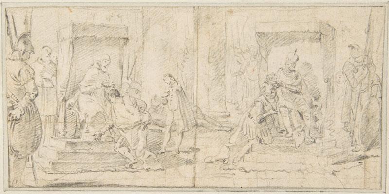Giovanni Battista Tiepolo--Illustration for a Book Two Scenes of Coronation