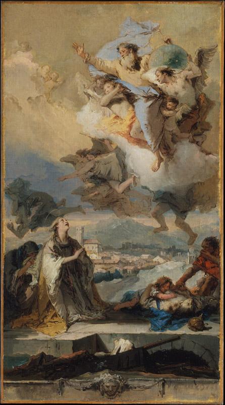 Giovanni Battista Tiepolo--Saint Thecla Praying for the Plague-Stricken