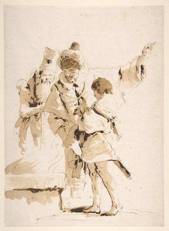 Giovanni Battista Tiepolo--Scherzo di Fantasia Two Standing Orientals