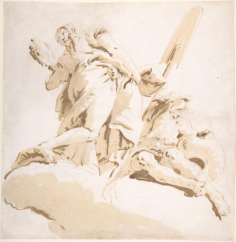 Giovanni Battista Tiepolo--Standing Figure of Prudence