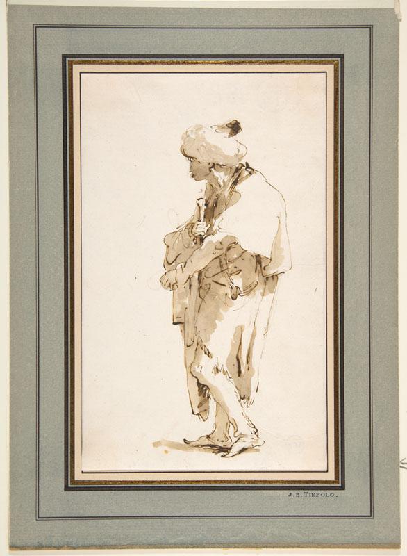 Giovanni Battista Tiepolo--Standing Man in a Turban