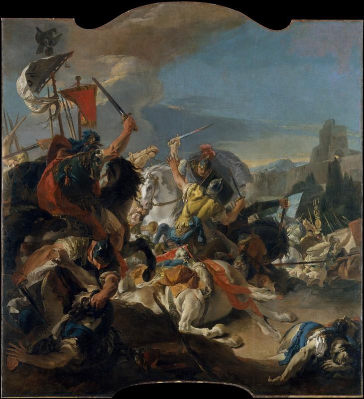 Giovanni Battista Tiepolo--The Battle of Vercellae