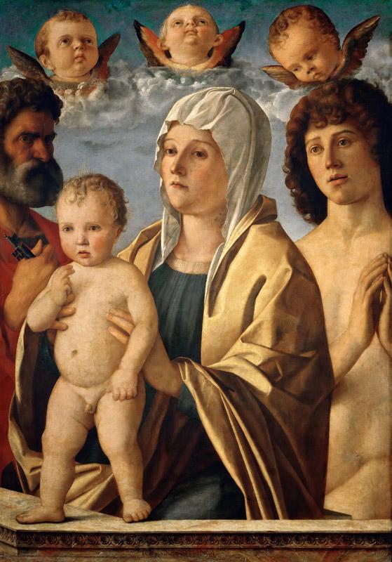 Giovanni Bellini (c.1433-1516) -- Madonna and Child with Saints Peter and Sebastian