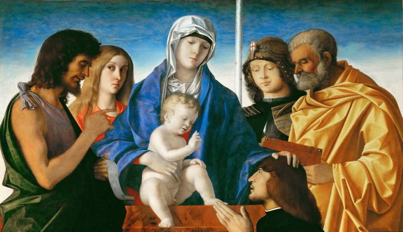 Giovanni Bellini (c.1433-1516) -- Virgin and Child with Saints John the Baptist, Mary Magdalene