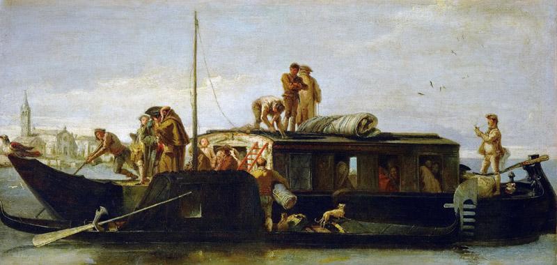 Giovanni Domenico Tiepolo -- Venetian Mailbarge