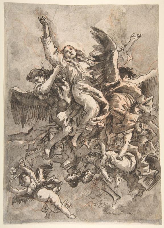Giovanni Domenico Tiepolo--The Assumption of the Virgin
