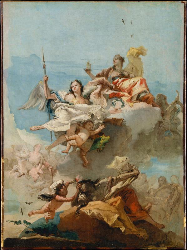 Giovanni Domenico Tiepolo--Virtue and Nobility