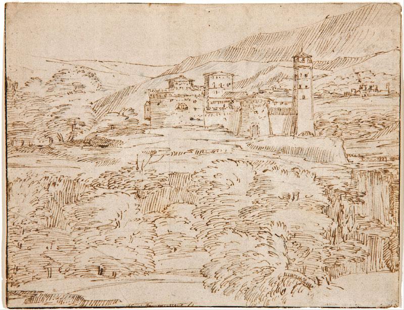 Giovanni F. GRIMALDI (1606 - 1680) (Italy)-A landscape