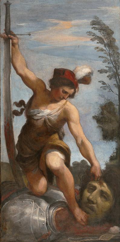 Giovanni Francesco Barbieri (Il Guercino) - David with the Head of Goliath, ca. 1618