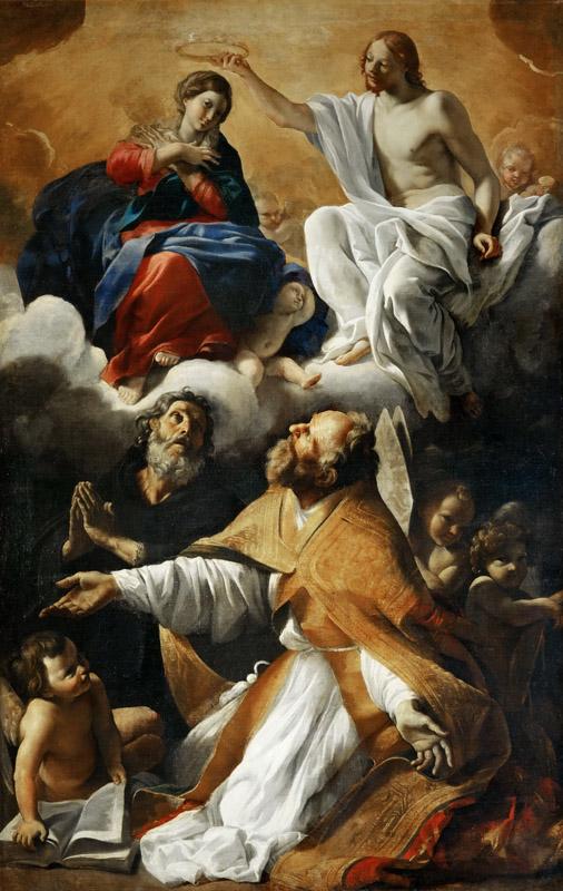 Giovanni Lanfranco (1582-1647) -- Coronation of the Virgin with Saints Augustine and William
