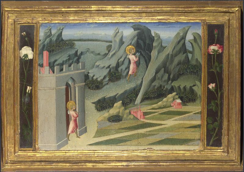 Giovanni di Paolo - Saint John the Baptist retiring to the Desert