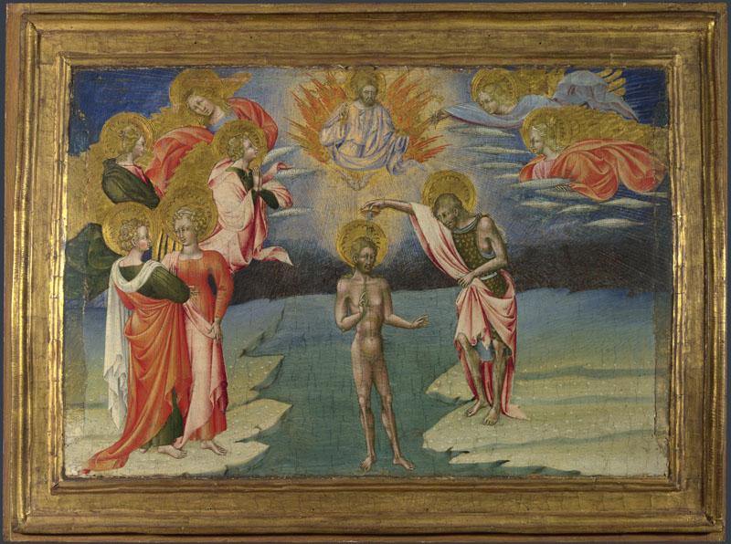 Giovanni di Paolo - The Baptism of Christ - Predella Panel