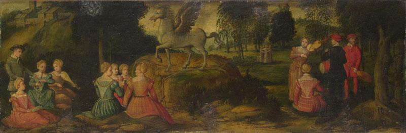 Girolamo Romanino - Pegasus and the Muses