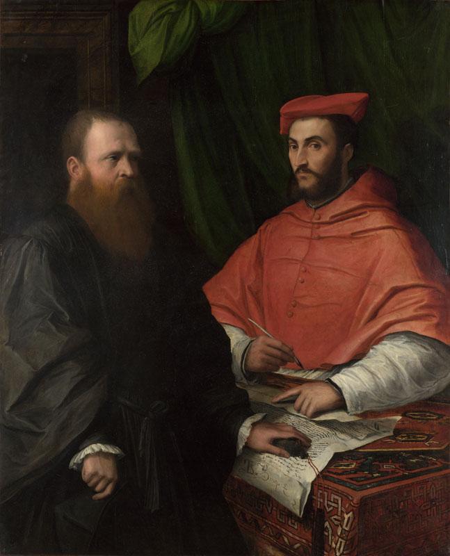 Girolamo da Carpi - Cardinal Ippolito de Medici and Monsignor Mario Bracci