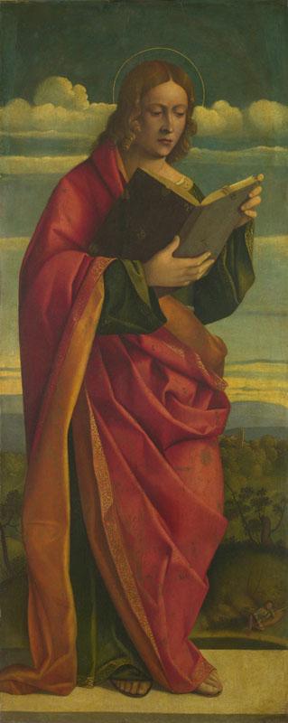 Girolamo da Santacroce - A Youthful Saint Reading