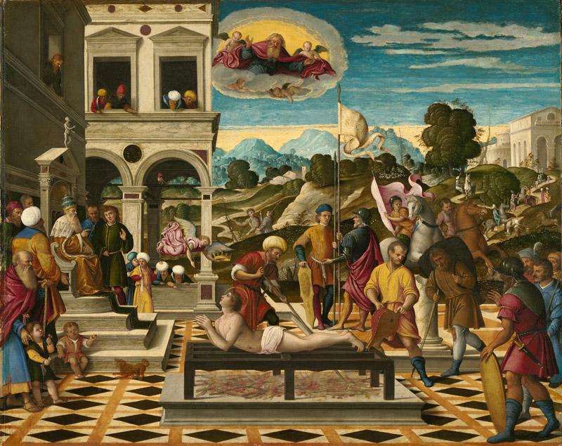 Girolamo da Santacroce - Martyrdom of Saint Lawrence, 1550-1555