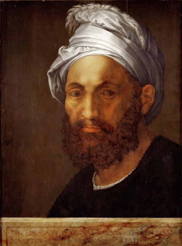 Giuliano Bugiardini (1475-1554)-Portrait of Michelangelo
