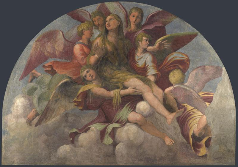 Giulio Romano and Gianfrancesco Penni - Saint Mary Magdalene borne by Angels