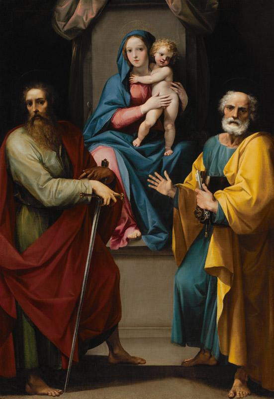 Giuseppe Cesari, (Il Cavaliere d Arpino) - Madonna and Child with Saints Peter and Paul, 1608-160