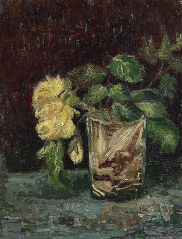 Glass with Roses