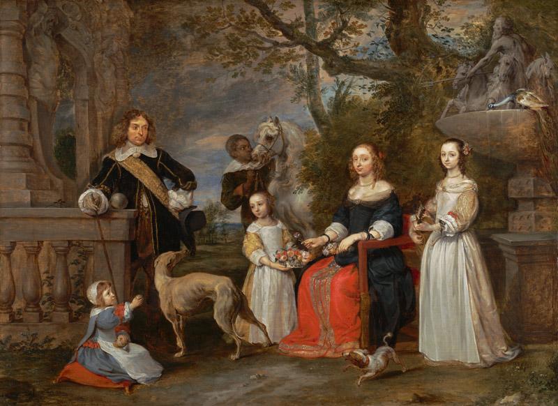Gonzales Coques - Family Portrait in a Landscape, 17th century