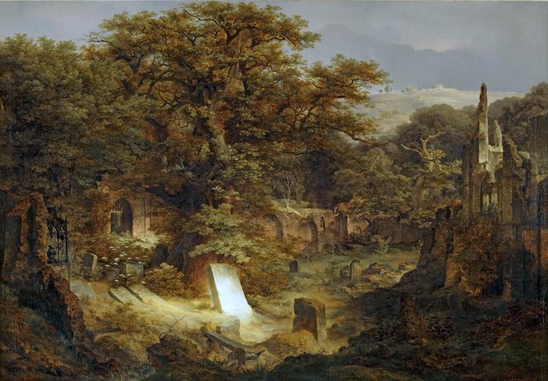 Govaert Flinck -- Landscape with Tombstone and Ruins