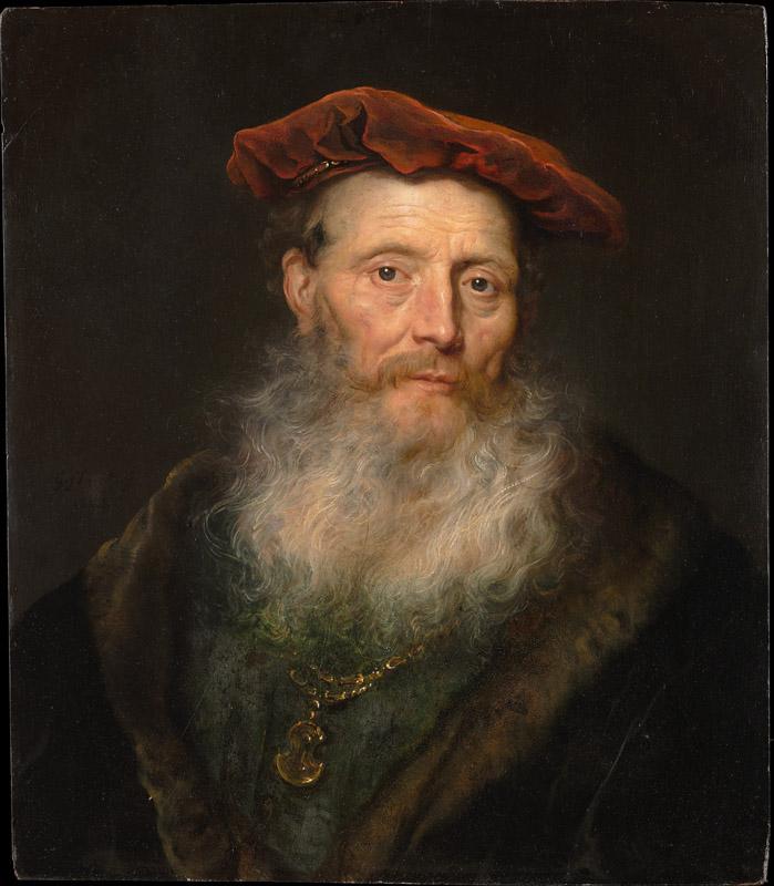 Govert Flinck--Bearded Man with a Velvet Cap