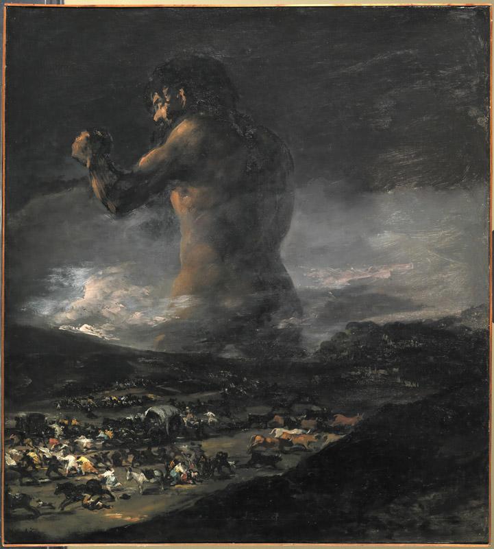 Goya y Lucientes, Francisco de (Seguidor de)-El coloso-116 cm x 105 cm