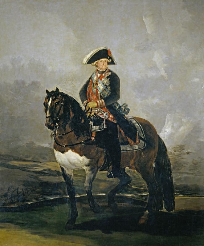 Goya y Lucientes, Francisco de-Carlos IV a caballo-336 cm x 282 cm