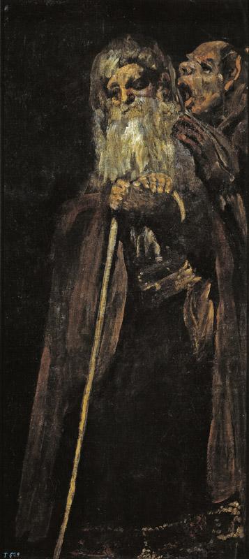 Goya y Lucientes, Francisco de-Dos frailes-142,5 cm x 65,6 cm