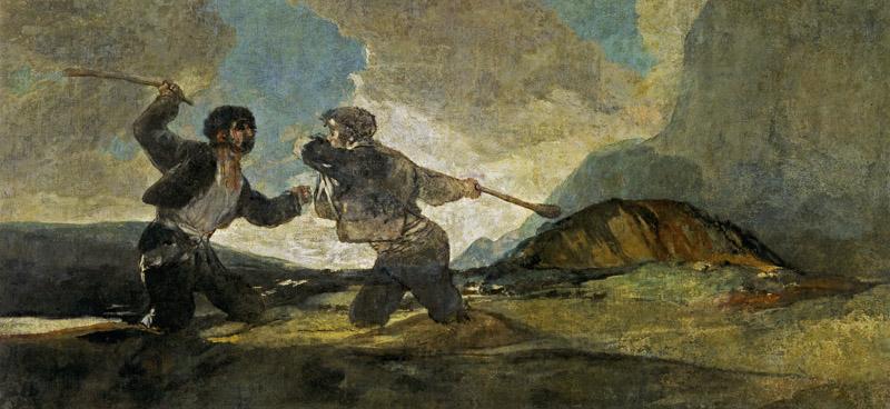 Goya y Lucientes, Francisco de-Duelo a garrotazos-125 cm x 261 cm