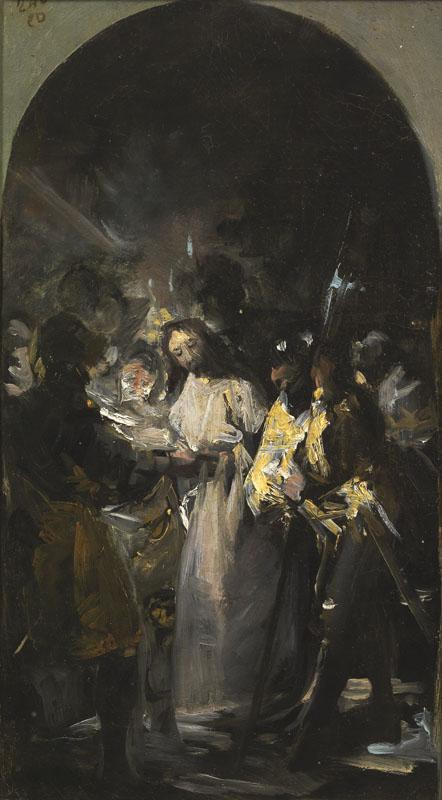 Goya y Lucientes, Francisco de-El Prendimiento de Cristo-40,2 cm x 23,1 cm