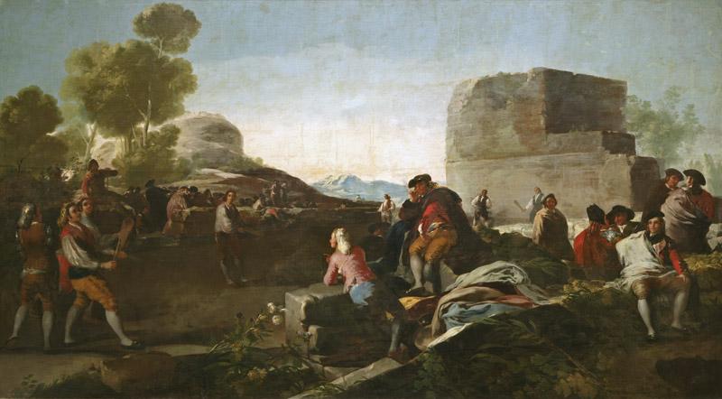 Goya y Lucientes, Francisco de-El juego de pelota a pala-261 cm x 470 cm
