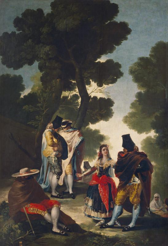 Goya y Lucientes, Francisco de-El paseo de Andalucia, o La maja y los embozados