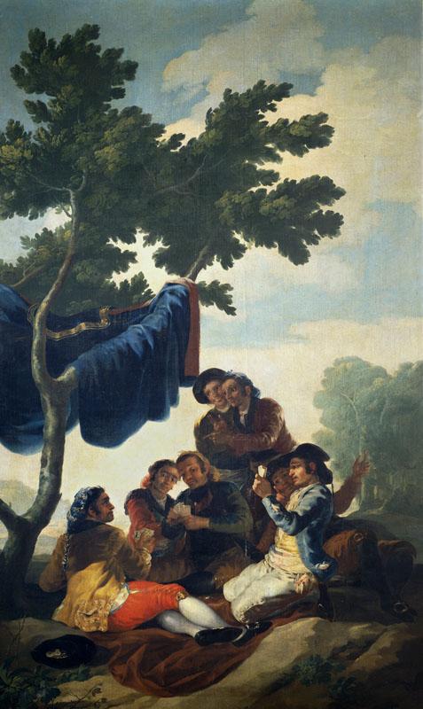 Goya y Lucientes, Francisco de-Jugadores de naipes-270 cm x 167 cm