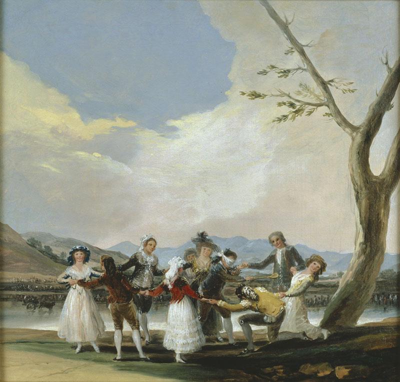Goya y Lucientes, Francisco de-La gallina ciega-41 cm x 44 cm