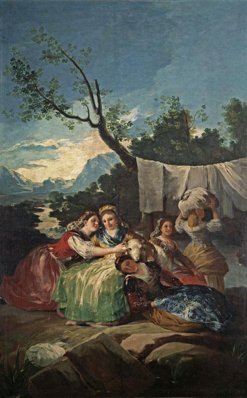 Goya y Lucientes, Francisco de-Las lavanderas-257,5 cm x 166 cm
