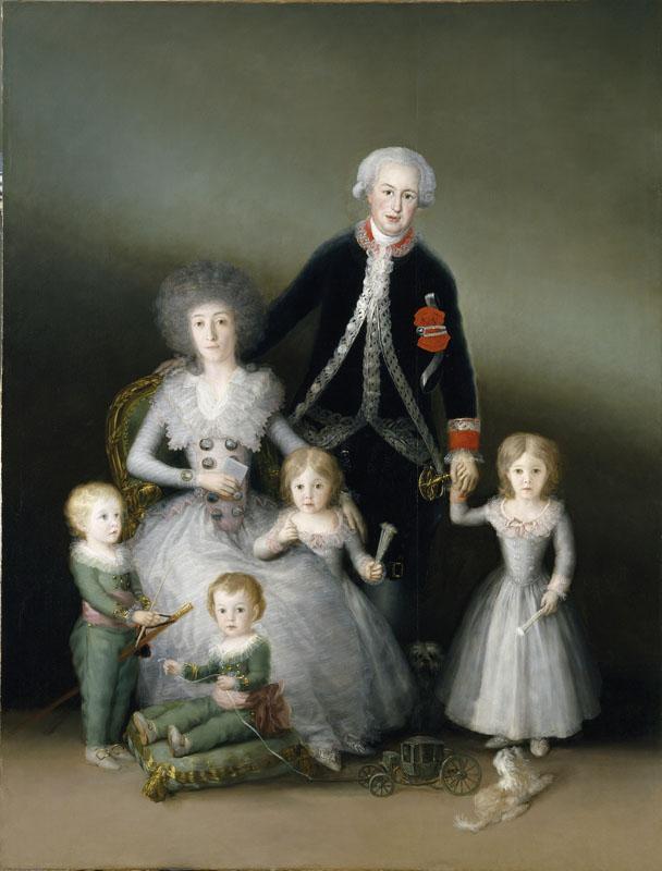 Goya y Lucientes, Francisco de-Los duques de Osuna y sus hijos-225 cm x 174 cm