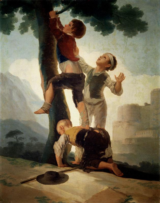 Goya y Lucientes, Francisco de-Muchachos trepando a un arbol-141 cm x 111 cm