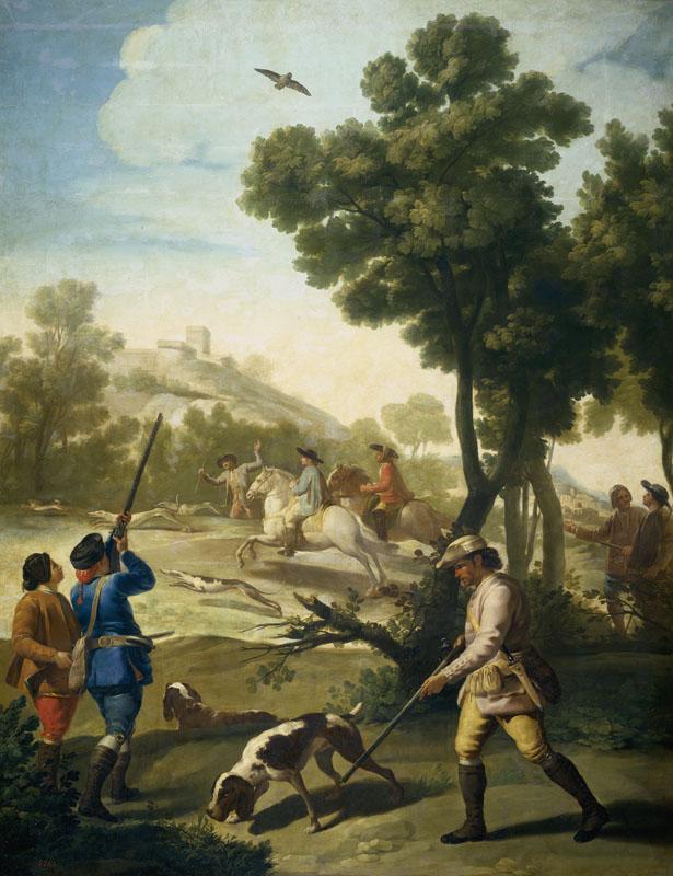 Goya y Lucientes, Francisco de-Partida de caza-290 cm x 226 cm