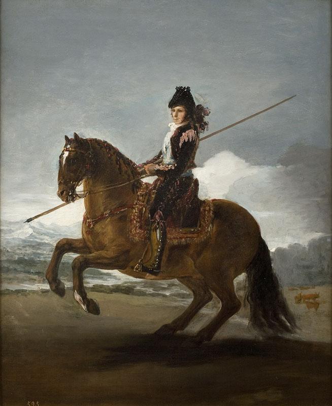 Goya y Lucientes, Francisco de-Un garrochista-57 cm x 47 cm